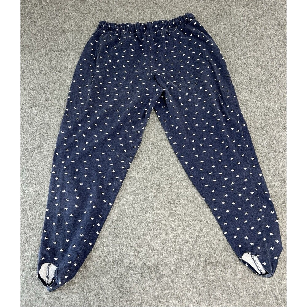 Vintage Stirrup Pants Medium Navy Blue White Stars - Picture 7 of 8